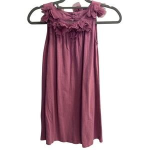 Tea Collection Purple Lilac Flower Collar Dress Size 10 Girls